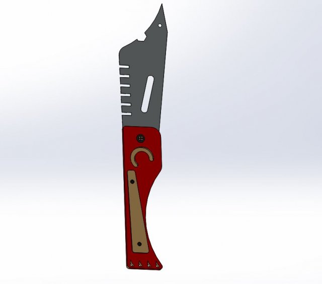 the knife 3D Print Model .c4d .max .obj .3ds .fbx .stl .blend 