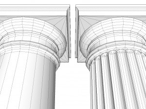 classical tuscan columns and pillars low-poly 3D Model