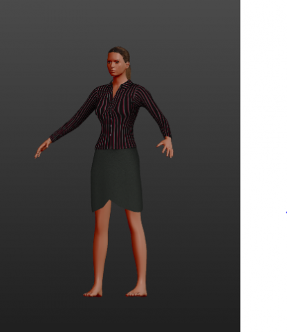 human-anne 3D Модель .c4d .max .obj .3ds .fbx .stl .blend