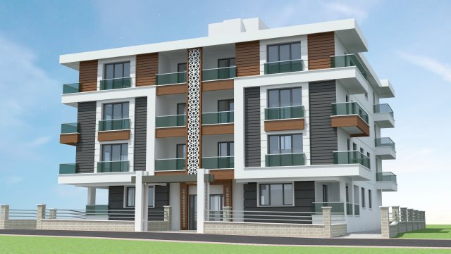modern building 3D Model .c4d .max .obj .3ds .fbx .stl .blend 
