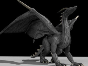black dragon rigged 3D 모델