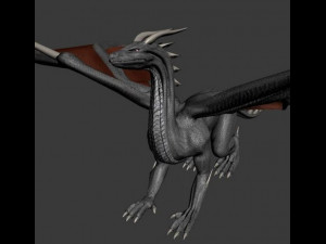black dragon rigged Modelo 3D