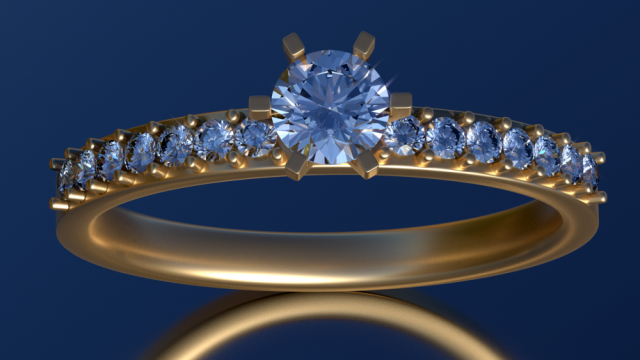 the crowned ring 3D Model .c4d .max .obj .3ds .fbx .stl .blend 