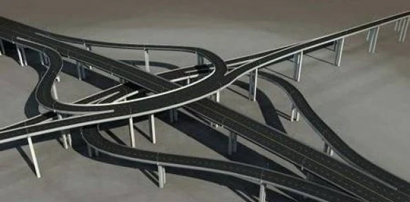 street junction road 3d mode 3D Model .c4d .max .obj .3ds .fbx .stl .blend 