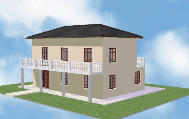 House 05 Modelo 3D .c4d .max .obj .3ds .fbx .stl .blend 