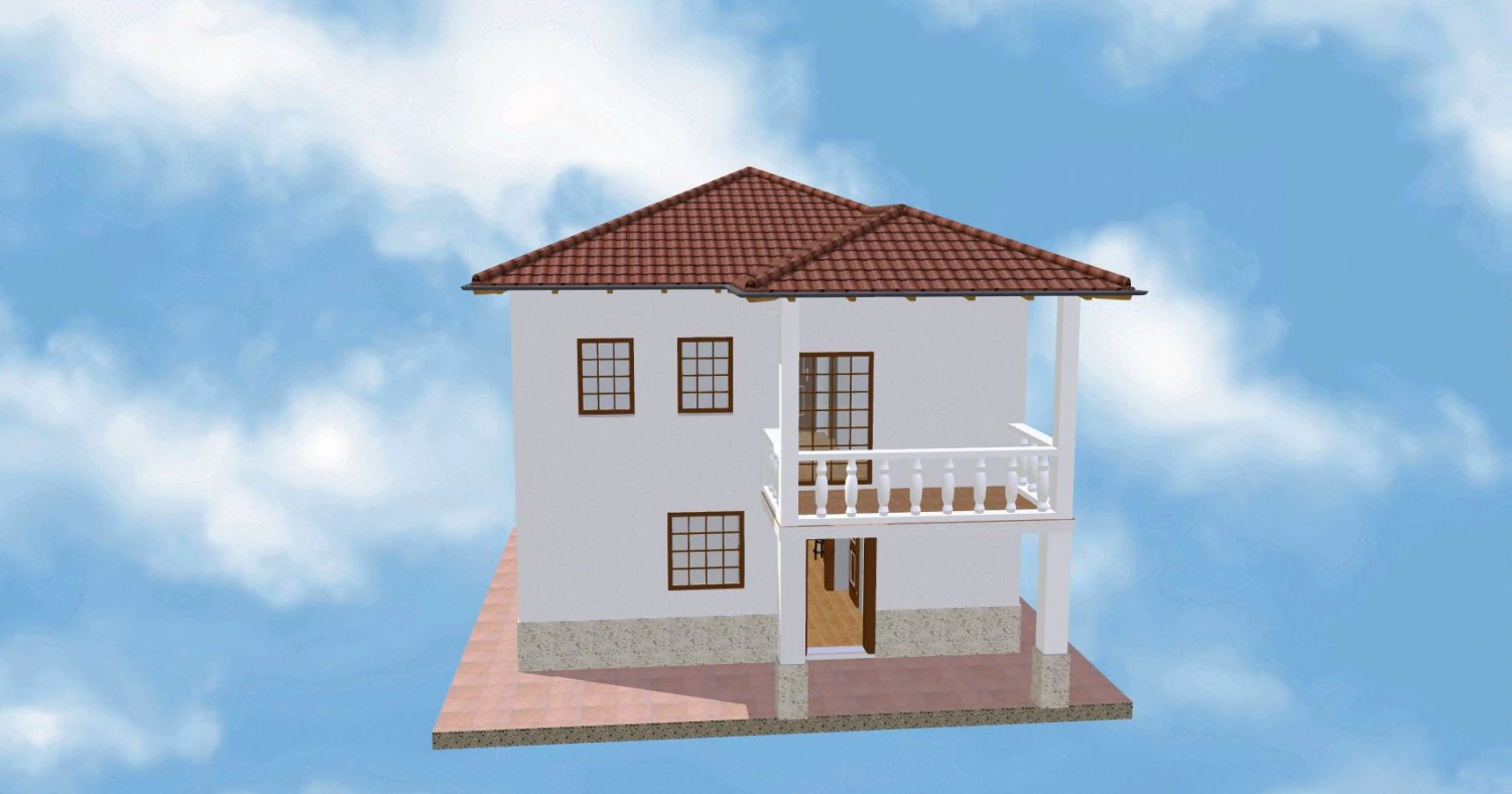 House 06 3D Model .c4d .max .obj .3ds .fbx .stl .blend 