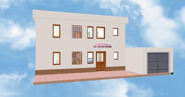 House 12 3D Модель .c4d .max .obj .3ds .fbx .stl .blend 