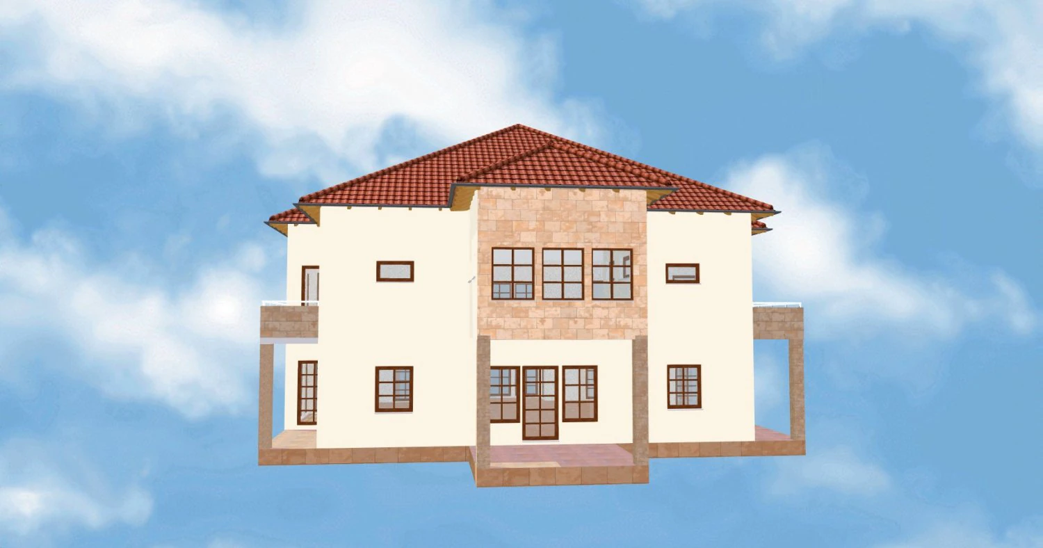 House 18 3D Print Model .c4d .max .obj .3ds .fbx .stl .blend 
