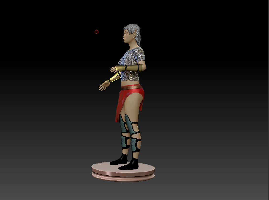 girl elfy 3D Model .c4d .max .obj .3ds .fbx .stl .blend 
