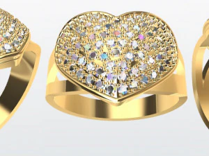 coraz&oacute;n piedras pav Modelo de impresión 3D