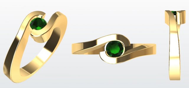 argolla piedra bicelada 3D Print Model .c4d .max .obj .3ds .fbx .stl .blend 