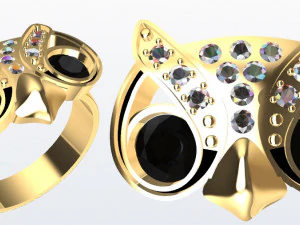 anillo buho dama Modelo de impresión 3D