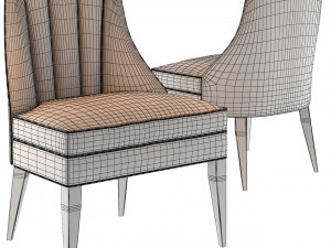 modern armchair kreslo velvet 3D 모델