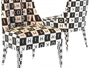 modern armchair kreslo velvet 3D 모델