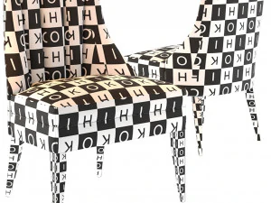 modern armchair kreslo velvet 3D Model
