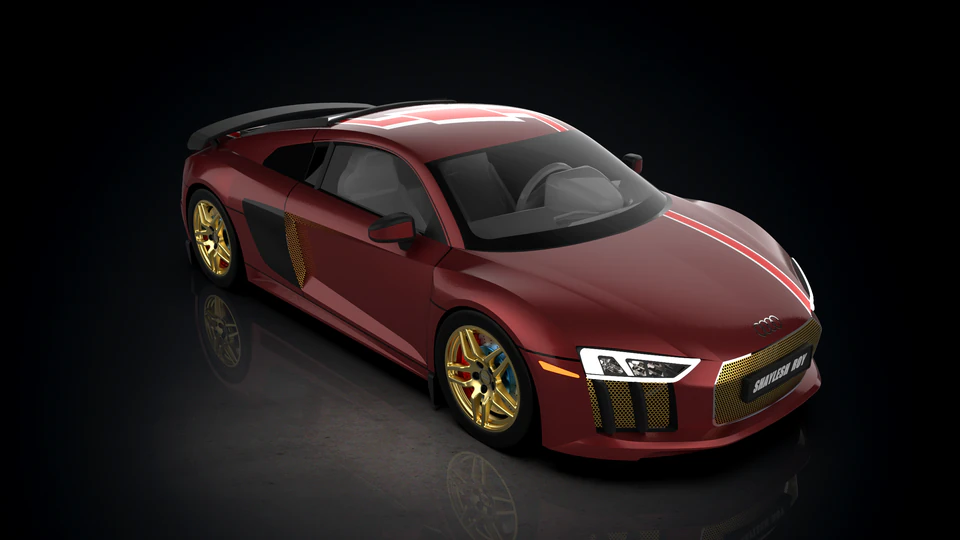 audi r8 3D Model .c4d .max .obj .3ds .fbx .stl .blend 