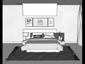 camera da letto 05 - 3dnikmodels Modello 3D