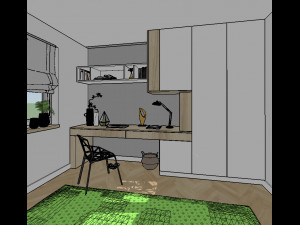 built-in desk 01 - 3dnikmodels Modello 3D