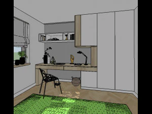 built-in desk 01 - 3dnikmodels 3D Model