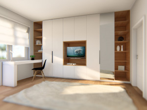 built-in desk 02 - 3dnikmodels 3D Model