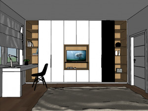 built-in desk 02 - 3dnikmodels 3D Model