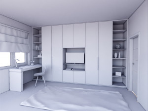 built-in desk 02 - 3dnikmodels 3D Model