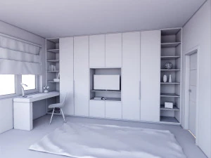 built-in desk 02 - 3dnikmodels 3D Model