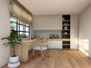 built-in desk 03 - 3dnikmodels 3D Model