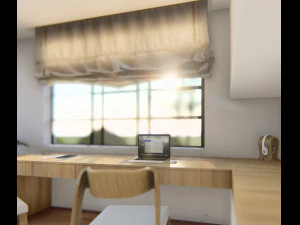 built-in desk 03 - 3dnikmodels 3D Model