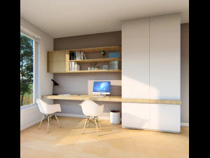 scrivania integrata 04 - 3dnikmodels Modello 3D