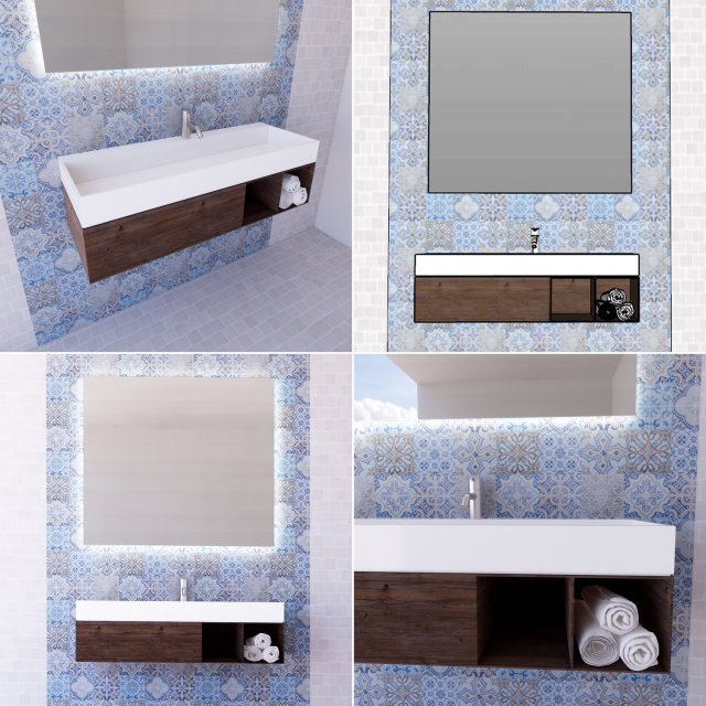 bathroom sink 02 - 3dnikmodels 3D 모델 .c4d .max .obj .3ds .fbx .stl .blend 