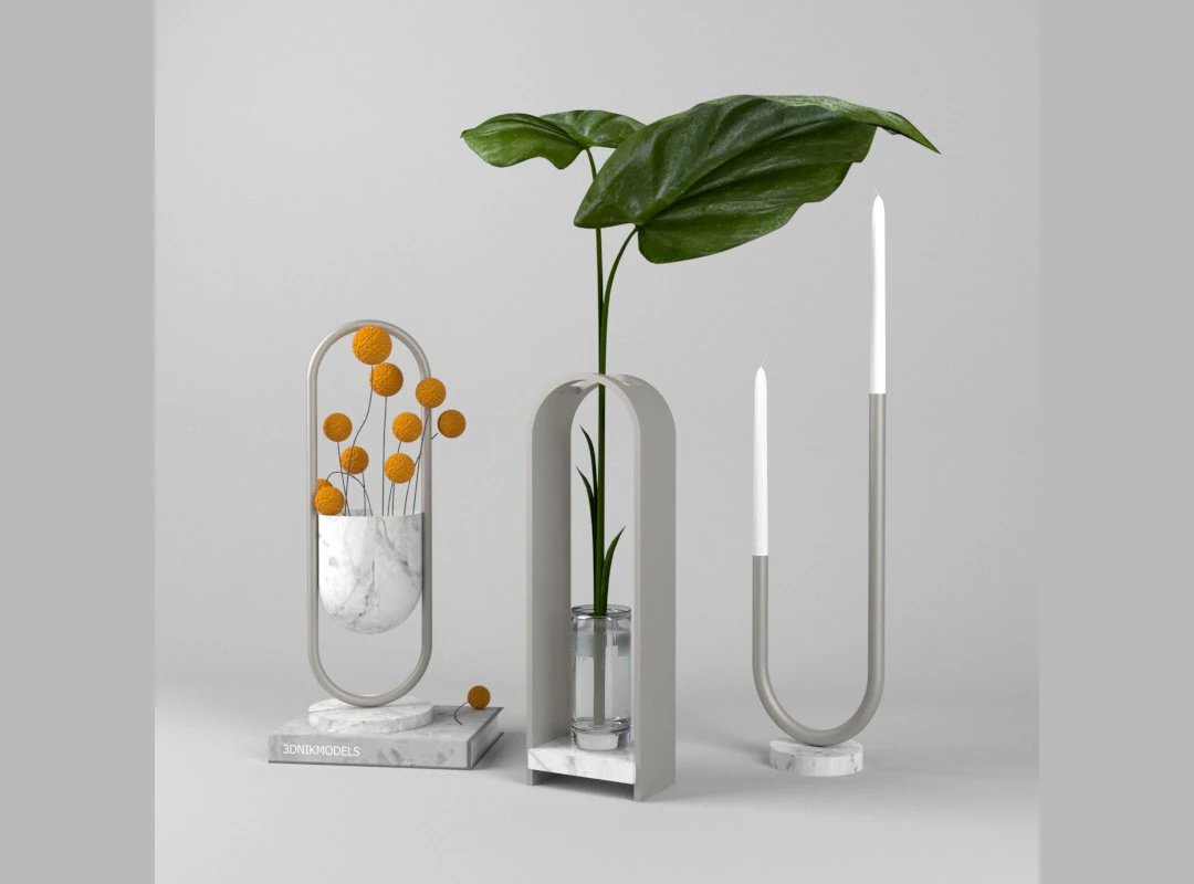 pot plant 02 3D Model .c4d .max .obj .3ds .fbx .stl .blend