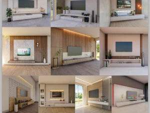 3dnik interior vol 02 tv wall 3D Model