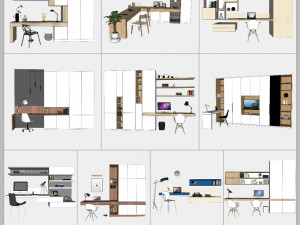 3dnik interior vol 04 - built-in desk 3D Model