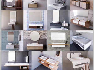 3dnik interior vol 05 - 15 mobili da bagno Modello 3D