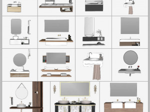 3dnik interior vol 05 - 15 bathroom furnitures 3D Model
