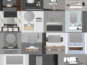 3dnik interior vol 05 - 15 bathroom furnitures 3D Model