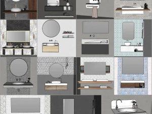3dnik interior vol 05 - 15 bathroom furnitures 3D Model