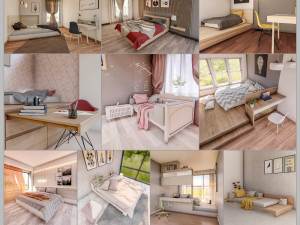 3dnik interior vol 06 - 10 bedrooms 3D Model