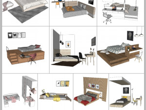 3dnik interior vol 06 - 10 bedrooms 3D Model
