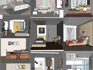 3dnik interior vol 06 - 10 bedrooms 3D Model