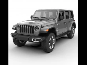 Jeep Wrangler MK4 JL Unlimited Sahara 2018 Modello 3D