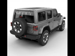 jeep wrangler mk4 jl unlimited sahara 2018 3D Model