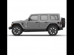 jeep wrangler mk4 jl unlimited sahara 2018 3D Model
