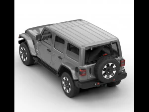 jeep wrangler mk4 jl unlimited sahara 2018 3D Model