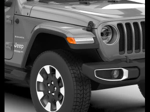 jeep wrangler mk4 jl unlimited sahara 2018 3D Model