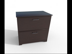 wooden drawer table 3D Model