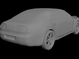 volkswagen sedan car 3D Model