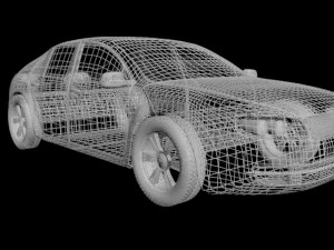 volkswagen sedan car 3D Model