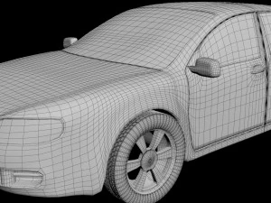 volkswagen sedan car 3D Model